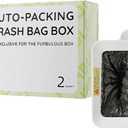 Furbulous Auto-Packing Trash Bag Box 2 Pieces, Black 