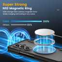 Caka for Samsung Galaxy Z Fold 7 Case [Compatible with MagSafe] [Hinge Protection] [Built-in Screen Protector] [Pen-Slot] Translucent Hard Shockproof Magnet Phone Cover for Zfold 7 - Black