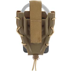 Handcuff Holster, Open Top Handcuff Case, Law Enforcement Cuff Pouch for Duty Belt/MOLLE Tactical Vest (Plastic-Brown)