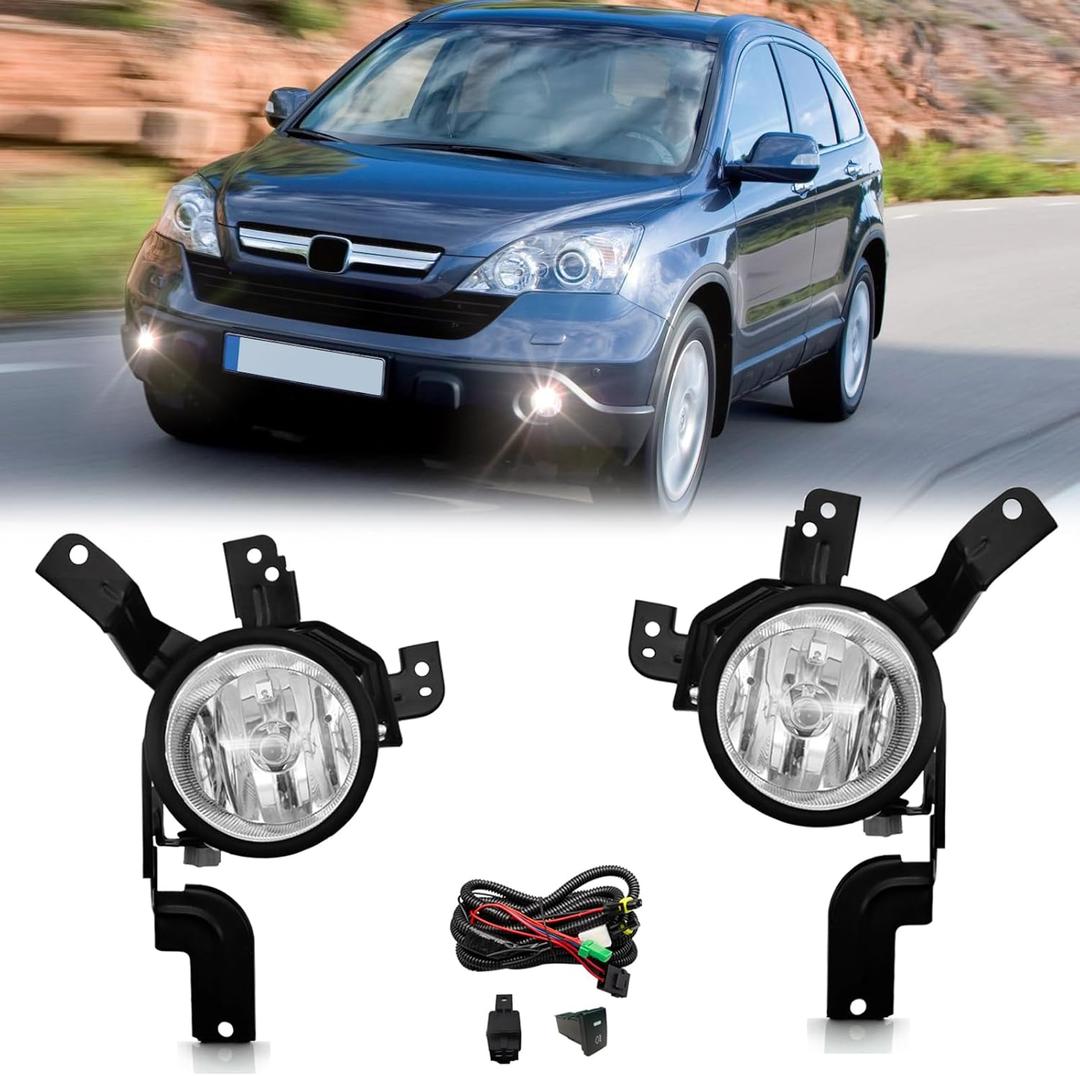 Fog Lights For 2007 2008 2009 Honda CRV with Bracket and Harness and switch Lamp Assembly Set L&R Side