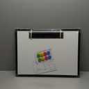 Dry Erase Calendar Whiteboard for Wall, WALGLASS 24" x 18" Double-Sided Monthly Calendar White Board Cork Combo, Black Aluminum Frame Hanging Wall Mounted Bulletin Corkboards for Home, Office, School