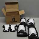 Skating Protective Gear Knee and Elbow Pads Wrist Guards for Roller Skating Skateboarding, Skate Pads Adult Knee Pads (Adult (14+ years), White)