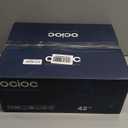 ocioc 42 inch Ceiling Fans with Lights and Remote, Dimmable Ceiling Fans with Reversible Quiet DC Motor, Flush Mount, 3CCT, Black Ceiling Fan for Bedroom Living Room Indoor/Outdoor