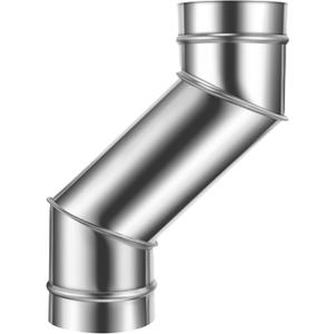4 Inch Round Metal Duct Offset Dryer Vent Pipe Elbow Tube Duct Connector for HVAC, Ductwork Offsets Around Obstacles