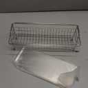 Sponge Holder for Kitchen Sink Sink Caddy Dish Sponge Holder Rustproof Waterproof Durable Stainless Steel Silver Organizer Rack for Bathroom Kitchen Home 2.76 * 4.31 * 1.81in (Extended Storage Silver)