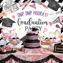 Cosmetology School Graduation Party Backdrop Congrats Grad Photography Background Cosmetologist Hairdresser Graduation Party Decoration Supplies Cake Table Banner Photo Booth Studio Prop 7x5ft