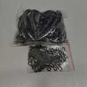 Amyhill 60 Pieces 1.26 Inch Metal Drapery Curtain Rings Hanging Rings with 60 Pieces Metal Curtain Pin Hooks for Drapes Window Door Shower(32 mm,Black)