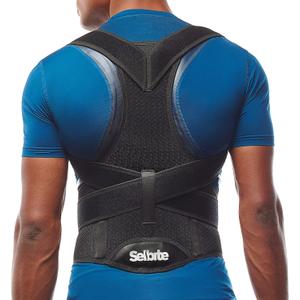 Selbite Posture Corrector for Men and Women - Back Brace for Upper and Lower Body Support - Adjustable Straightener with Pain Relief and Muscle Memory (Medium)