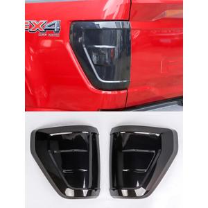 Savadicar 2-Piece Smoked Black Taillight Cover for 2021-Present Ford F150, Smoke Tail Lamp Overlay, Exterior Styling Upgrade Accessories