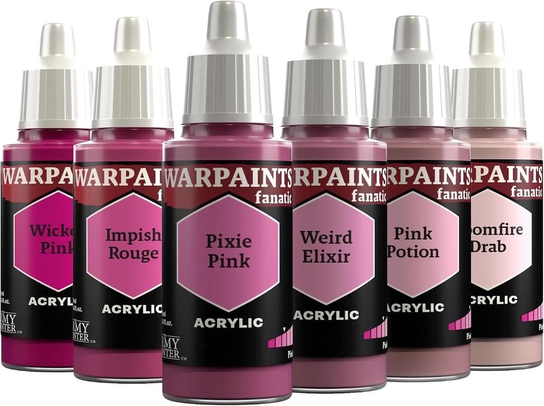 The Army Painter, Warpaints Fanatic Flexible Triad: Pinks 6x18ml | Colori acrilici per dipingere miniature Warhammer e Dungeons and Dragons, 0.1 Fl Oz