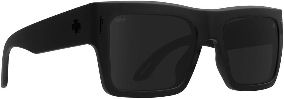 Spy Optic Bowery, Square Sunglasses, Color and Contrast Enhancing Lenses (Matte Black)