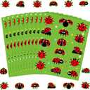 Frienda 480 Pcs Spring Ladybug Stickers Bulk for Kids Insect Party Favors Nature Lady Bug Stickers for Classroom Rewards, Water Bottles, Scrapbooking