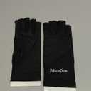 MelodySusie UV Gloves for Gel Nail Lamp, Professional UPF50+ UV Protection Gloves for Manicures, Art Skin Care Fingerless Glove for Women Men Protect Hands from Sun and Nail Dryer Harm (Black)