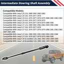 Intermediate Steering Shaft Assembly 5354934HD Compatible with Jeep CJ5 CJ7 CJ8 Scrambler 1976-1986, Heavy Duty Steering Shaft Column Lower Intermediate with Power Steering Replacement