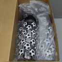 12 Pcs Soccer Water Bottles Bulk 17 oz Soccer Sports Bottle with Leak Proof Flip Top Reusable Plastic Water Bottles for Team Gift Accessories Sports Party Favors Supplies (Black)