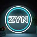 Pugna Z.Y.N Neon Signs for Wall Decor Neon Lights for Bedroom Led Business Signs Suitable for Man Cave Bar Pub Restaurant Christmas Gift Art