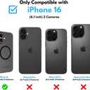 4 x SU - iPhone 16 Premium Gray Suede Magnetic Case - SU.Shield Slim & Protective Design, Compatible with MagSafe, Wireless Charging Suede Phone Case for iPhone 16 (6.1") (Dark Grey (Suede))