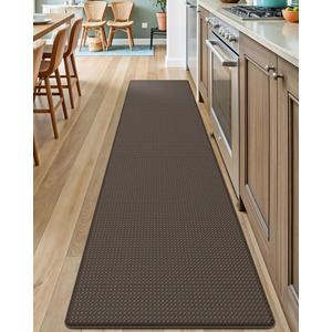 DEXI Kitchen Floor Mats Cushioned Anti Fatigue, 17x95, Long Standing Runner Rug Waterproof, Comfort Memory Foam Padded for Front Sink Laundry, Grey