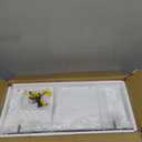 WOPITUES Floating Shelves for Wall with Cube Shelf, Wall Shelves with Metal Rail for Decor, Bathroom Organizers and Storage, Over Toilet Shelves for Bathroom, Toilet Paper-White (15.7 inch)