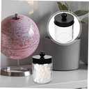 BESTOYARD 6pcs Storage Jars Lids Cotton Swab and Cotton Pad Dispenser Organizers for Bathroom and Vanity Elegant and Functional