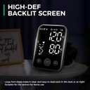 Oklar Blood Pressure Monitor Upper Arm Monitors for Home Use BP Machine Sphygmomanometer with 2x120 Reading Memory Adjustable Arm Cuff 8.7"-15.7" Large Display with LED Background Light Storage Bag