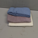 Premium Hand Towels for Bathroom Face Towels Set of 3 Cotton Quick Dry Soft for Bathroom, Spa, Travel (Blue, White, Grey)
