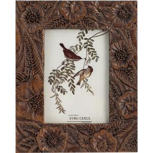 Small Vintage Picture Frames 2.5x3.5 - Antique Wallet Size Picture Frames 2.5 X 3.5, Brown 2.5 X 3.5 Frame Ornate For Tabletop Photo Display And Wall Hanging, Mini Photo Frame 2.5 X3.5