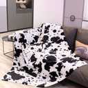 Twin Fleece Blanket for Bed Couch, Lightweight Ultra Soft Warm Plush Cozy Twin Size Throws, All-Season Cozy Gifts for Women Men, Black & White 60"x80"