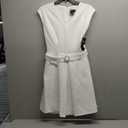 Gabby Skye Maison Tara sleeveless boucle belted knee-length dress, Size 6