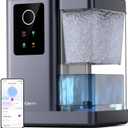 Silonn Nugget Ice Maker Countertop with APP & Voice Control, Self Cleaning Ice Machine with 3L Large Water Tank, 40 lbs/24H Soft Chewable Ice, Portable Pebble Ice Maker for Home, Kitchen and Party (Silver Gray)