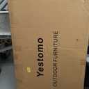 Tall Beach Chairs for Adults, 17" High Backpack Beach Chair with Wooden Armrests, 5 Positions Reclining Heavy Duty Chair with Large Cooler Pouch, Support to 350LBS Striped Blue,1pack