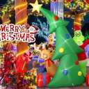 9 FT Christmas Tree Inflatable Christmas Inflatables Decorations Dog Grinch LED Lights Indoor Outdoor Garden