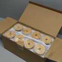 NETANY [ 8pcs Set ] Drinking Glasses with Bamboo Lids and Glass Straw - 16oz Glass Cups, Beer Glasses, Iced Coffee Glasses, Cute Tea Cup, Ideal for Cocktail, Whiskey, Gift - 2 Cleaning Brushes