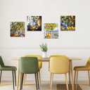 CCWORKERRY Lemon Wall Art Kitchen Pictures 4 PCS Yellow Citrus Fruit Canvas Prints Lemon Tree Paintings Dining Room Wall Decor Framed(White,12" x 12"x4P)