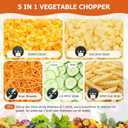 5-In-1 Electric Vegetable Chopper, Commercial Vegetable Slicer