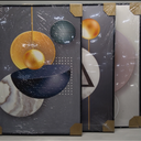 ARTKN Canvas Wall Art 3 Pieces,Abstract Geometry Framed Art Shape Pattern Paintings,Modern Wall Decor Artworks for Living Room Bedroom Office Decoration (Blue, 20" X 28" X 3 pieces)