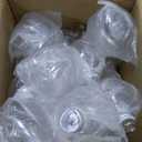 16 Pack Fillable Christmas Balls, Christmas Tree Hanging Ornaments Clear Plastic Water Bottle Bulbs Pendant Ball with Plaid Ribbon and Stickers for Xmas Home Party Decor (Big Ball)