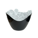 Insulated Ice Bucket for Parties 8L, Large Drink Bucket for Cocktail Bar, Plastic Ice Holder (Black)