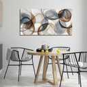 AOZEMI Large Abstract Canvas Wall Art Brown Wall Decor Light Blue Pictures Art Print Modern Artwork for Bedroom Bathroom Living Room Office 24"x 48"