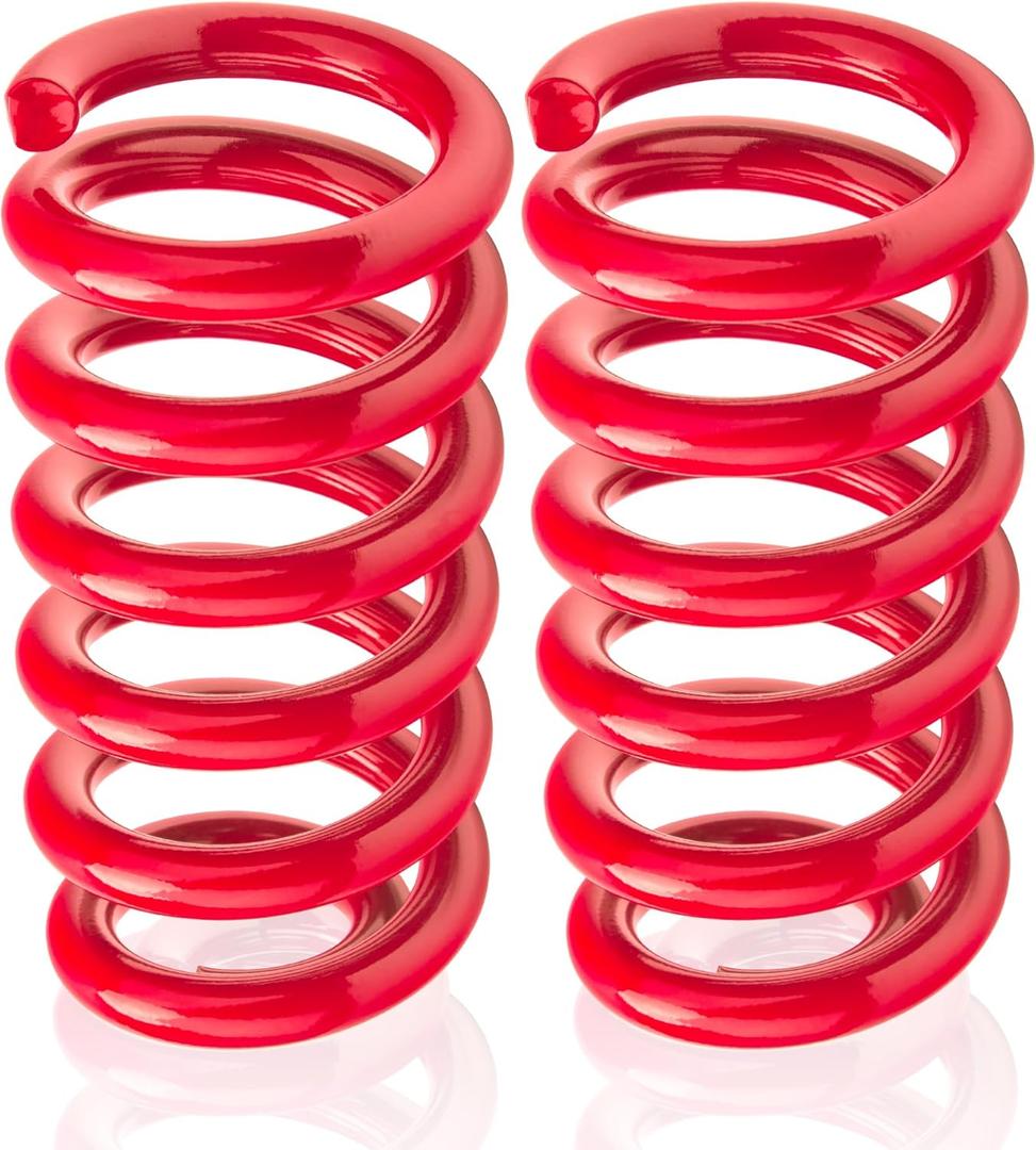 3" Heavy Duty Front Lowering Coil Springs Kit for 1963-1987 Chevy C10 / GMC C15 2WD (Red)