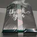Sparkle and Bash 50 Pack Medium Thank You Paper Bags with Handles for Boutique, Small Business, Favors, Black, 10x8x4 in