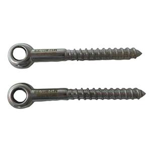 US STAINLESS 2 Pieces Stainless Steel 316 M12 Lag Screw Eye Bolt Forged 12mm x 100mm Marine Grade