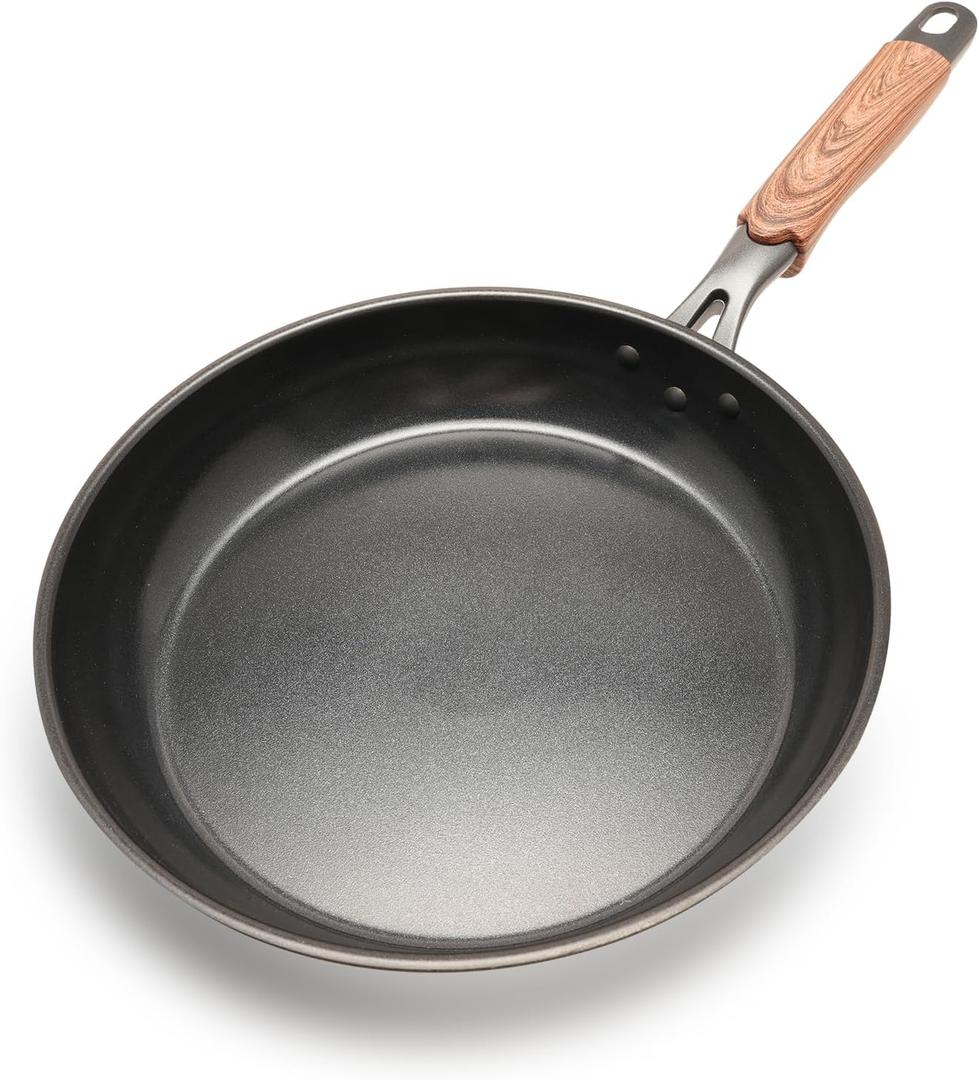 ZHANG XIAO QUAN SINCE 1628 Non Toxic Stainless Steel Pan, 10 Inch Nonstick Frying Pans, Non Stick Non Toxic Frying Skillet, Works on Induction, Electric Stove and Gas Cooktops