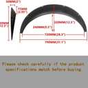 BLACKHORSE-RACING 4PCS Universal Fender Flares 2"/50mm Wide Body Kit Wheel Arches Durable PU