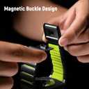 Magnetic Titanium Band Compatible with Apple Watch Ultra 3/2/1 Band 49mm Series 11 10 46mm 45mm 44mm 42mm SE 3/2/1 9 8 7 6 5 4,Luxury Silicone Dual-Layer Link For iwatch Men Women
