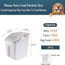 50 lb Flour Container,2 Pack Airtight Rice Storage Bin(Gray)
