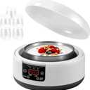 36 Hour Yogurt Maker,1.2L Automatic Digital Yoghurt Maker Machine,Lcd Display with Constant Temperature,Multi-Function Probiotic Yogurt Maker with Temperature Control (white)