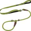 Fida 2-in-1 Slip Leads for Dogs with Double Handles, Tangle Free Leash for Large Dogs That Pull, Heavy Duty No Pull Training Leash Reflective Soft Padded for Large & Medium Breed(6ft,Green)