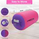 Gymnastics Air Barrel Roller Air Spot, Inflatable Tumbling Mat Tumble Track Gymnastic Equipment Balance Cylinder with Pump for Yoga Cheerleading Home Use Gym
