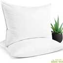 Aloe Vera Hotel Collection Gel Pillow (2 Pack) – Luxury Plush Pillows with All-Natural Pure Aloe Vera Treatment – Eco-Friendly, Hypoallergenic Infused with Soothing and Moisturizing Aloe Vera - King, King Size